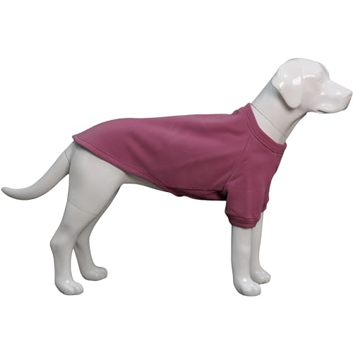 Lovelonglong Hunde-Sweatshirt für kaltes Wetter, Herbst und Winter, Hunde-T-Shirts für kleine, mittelgroße und große Hunde, Taro-Violett, Größe L von lovelonglong