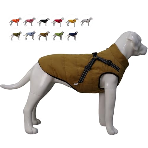 Lovelonglong wasserdichte Fleece-gefütterte Winter-Skijacke Haustiermantel für große, mittelgroße und kleine Hunde Coffee XS von lovelonglong