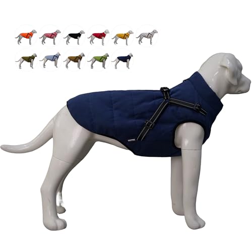Lovelonglong wasserdichte Fleece-gefütterte Winter-Skijacke Haustiermantel für große, mittelgroße und kleine Hunde Navyblue XS Lovelonglong wasserdichte Fleece-gefütterte Winter-Skijacke Haustiermantel für große, mittelgroße und kleine Hunde Navyblue XS von lovelonglong