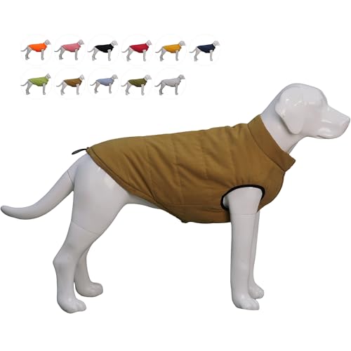 Lovelonglong wasserdichte Fleece-gefütterte Winterweste für Hunde - Knopf-Stil Hundemantel Coffee M Lovelonglong wasserdichte Fleece-gefütterte Winterweste für Hunde - Knopf-Stil Hundemantel Coffee M von lovelonglong