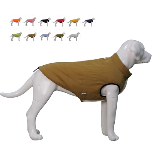 Lovelonglong wasserdichte Fleece-gefütterte Winterweste für Hunde - Knopf-Stil Hundemantel Coffee XL Lovelonglong wasserdichte Fleece-gefütterte Winterweste für Hunde - Knopf-Stil Hundemantel Coffee XL von lovelonglong