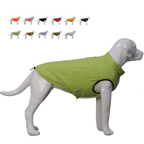 Lovelonglong wasserdichte Fleece-gefütterte Winterweste für Hunde - Knopf-Stil Hundemantel Green L Lovelonglong wasserdichte Fleece-gefütterte Winterweste für Hunde - Knopf-Stil Hundemantel Green L von lovelonglong