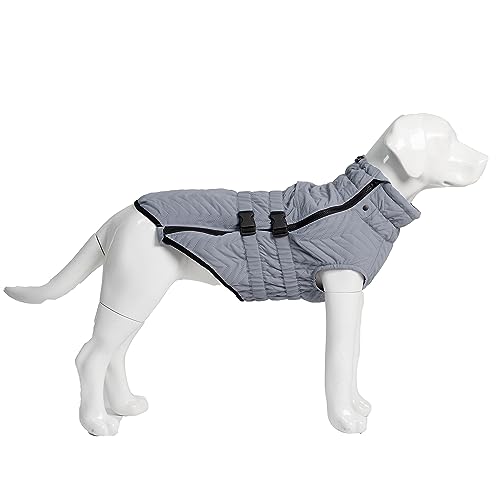 Warm Dog Jacket for Winter, Windproof Dog Vest Dog Cold Weather Coat for Small Medium Large Dogs Gray L von lovelonglong