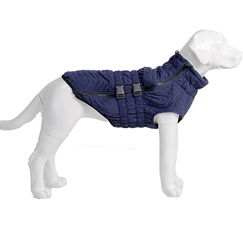 Warm Dog Jacket for Winter, Windproof Dog Vest Dog Cold Weather Coat for Small Medium Large Dogs Navyblue XL von lovelonglong