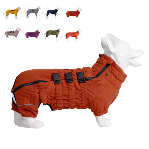 Warmer Hundemantel, doppellagige Hundeweste, Vier Beine bedeckt, Winddicht, wasserdicht, reflektierende warme Hundeweste, Outdoor-Schlittschuhkostüm für Corgis und Dackel. Orange D-S Warmer Hundemantel, doppellagige Hundeweste, Vier Beine bedeckt, Winddicht, wasserdicht, reflektierende warme Hundeweste, Outdoor-Schlittschuhkostüm für Corgis und Dackel. Orange D-S von lovelonglong