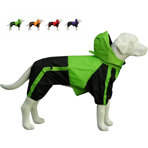 lovelonglong Hunde-Regenmantel mit Kapuze, für kleine, mittelgroße und große Hunde, atmungsaktiv, wasserdicht, grün, Größe L-S lovelonglong Hunde-Regenmantel mit Kapuze, für kleine, mittelgroße und große Hunde, atmungsaktiv, wasserdicht, grün, Größe L-S von lovelonglong
