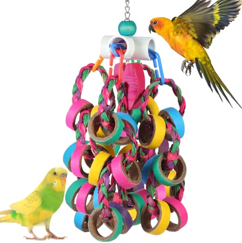 lovyoCoCo Conure Toys Vogelspielzeug, Bird Papaging, Foraging Shredder, 24 Stück, bunt, für kleine Papageien, Wellensittiche, Nymphensittiche, Love Bird, Käfig lovyoCoCo Conure Toys Vogelspielzeug, Bird Papaging, Foraging Shredder, 24 Stück, bunt, für kleine Papageien, Wellensittiche, Nymphensittiche, Love Bird, Käfig von lovyoCoCo