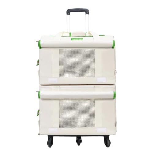 Loyimioo Combo Haustier-Tragetrolley Rucksack – abnehmbarer Griff, Räder und zwei Taschen für 2 kleine Haustiere, faltbare Katzen- und Hundetrage mit Stauraum, ideal für Reisen, Wandern, Einkaufen Loyimioo Combo Haustier-Tragetrolley Rucksack – abnehmbarer Griff, Räder und zwei Taschen für 2 kleine Haustiere, faltbare Katzen- und Hundetrage mit Stauraum, ideal für Reisen, Wandern, Einkaufen von loyimioo