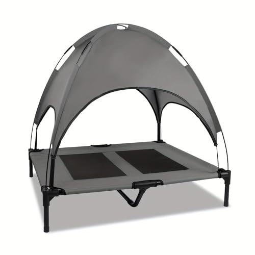loyimioo Erhöhtes Hundebett für kleine und mittelgroße Hunde, 92 x 76 cm, kühlendes erhöhtes Kinderbett mit abnehmbarem, wasserdichtem Baldachin, keine Werkzeugmontage loyimioo Erhöhtes Hundebett für kleine und mittelgroße Hunde, 92 x 76 cm, kühlendes erhöhtes Kinderbett mit abnehmbarem, wasserdichtem Baldachin, keine Werkzeugmontage von loyimioo