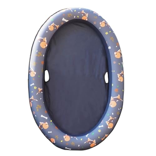 loyimioo Tragbarer aufblasbarer Haustier-Pool, kaufest, Hundefloß mit schnellen Ablauflöchern, für den Sommer, Abkühlung, Geschenk für kleine und große Hunde von loyimioo