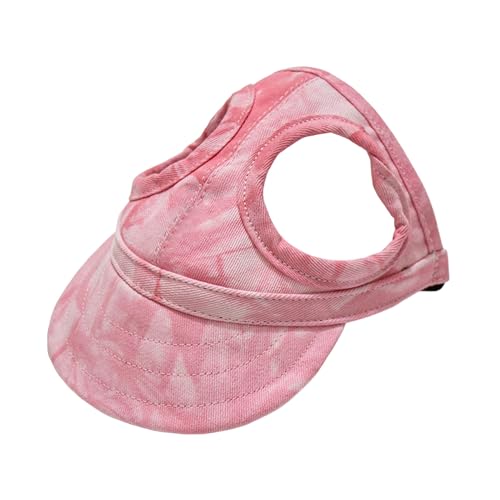 loyliawa Verstellbarer Kinnriemen, Hundehut, Haustiervisier, Strandhut, Sonnenschutz, Haustier-Baseballkappe mit Ohrlöchern, Größe B L von loyliawa