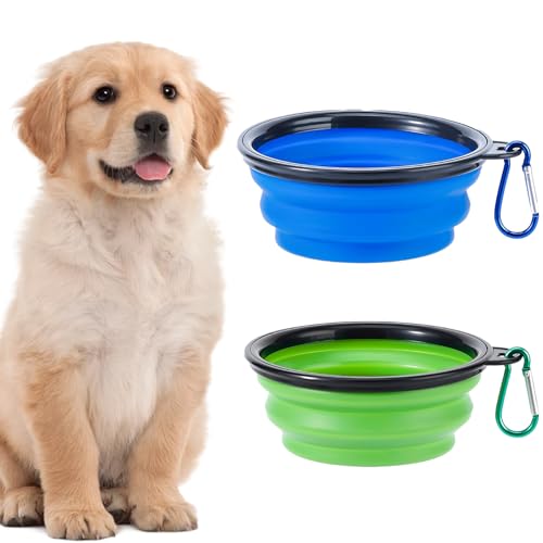 2 Stück Großer Hundenapf Faltbar, 1000 ml Faltbare Hundereisenäpfe, tragbarer Hundewasserfutternapf, Tragbar Auslaufsichere Reisenäpfe mit Karabiner für Hunde Katzen für Wasser und Futter 2 Stück Großer Hundenapf Faltbar, 1000 ml Faltbare Hundereisenäpfe, tragbarer Hundewasserfutternapf, Tragbar Auslaufsichere Reisenäpfe mit Karabiner für Hunde Katzen für Wasser und Futter von ltoSrfnb