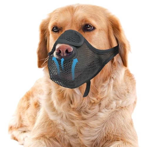 Maulkorb für große Hunde, Nylon-Mesh, Atmungsaktiv und Bequem, Maulkorb mittlere Hunde mit Klettverschluss, (XL) von ltoSrfnb