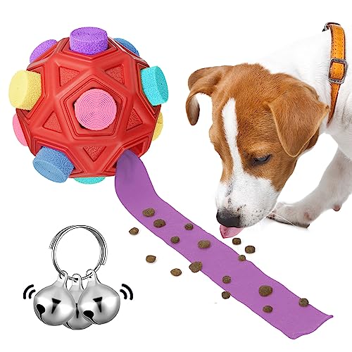 Interaktives Hundespielzeug, Schnüffelball, fördert natürliche Futtersuche, langsames Futtertraining, um Langeweile zu lindern und zu stimulieren, Stoffstreifen mit verstecktem Futter, Interaktives Hundespielzeug, Schnüffelball, fördert natürliche Futtersuche, langsames Futtertraining, um Langeweile zu lindern und zu stimulieren, Stoffstreifen mit verstecktem Futter, von luckdoor