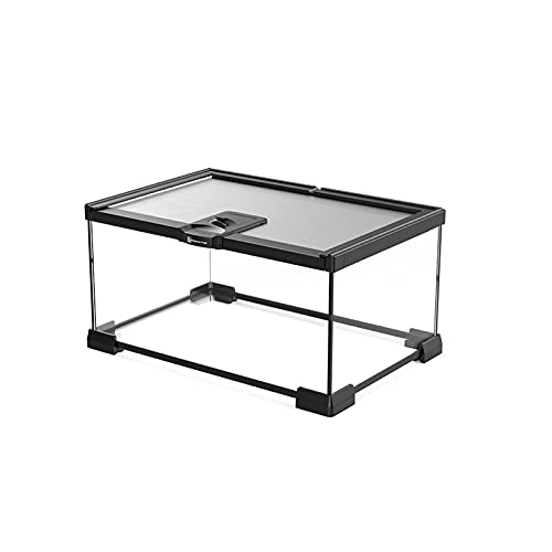 Aquarium Schildkröten/Aquarien Reptil Habitat Tank Terrarium mit Abdeckung Amphibiestädt Tortoise Gla ökologisch Glasbehälter Terrarium Schildkröte (Size : BT08) von luckxuan