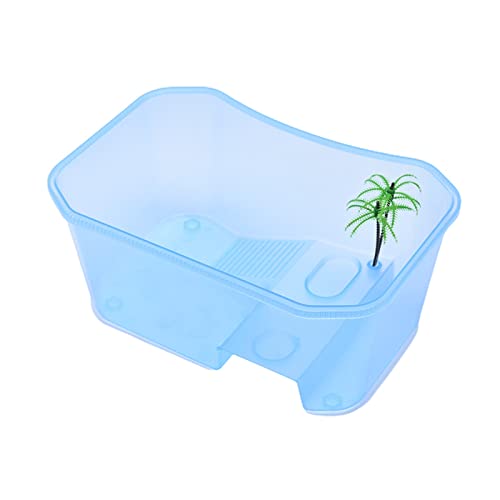 Aquarium Schildkröten/Aquarien Reptile Vivarium Box for Schildkröten-Futterbox mit Basking Platform Tank Terrarium Schildkröte (Color : Blauw) von luckxuan