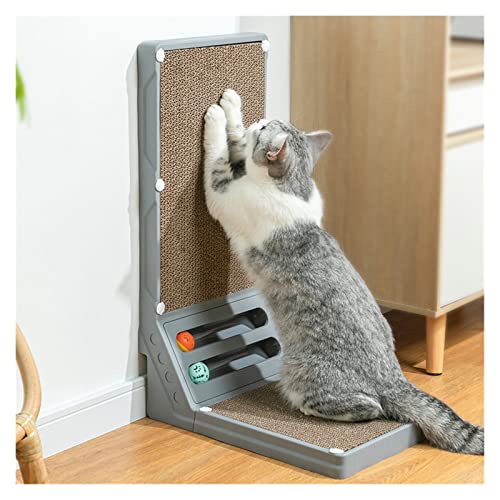 Kratzbäume Katzen/Katzen Kratzbaum L-förmiges Katzenkratzbrett lässt keine Krümel fallen Vertikales Katzenklauenbrett Integriertes Katzenstreu Großes Katzenkratzspielzeug aus Wellpappe Kratzbaum für K von luckxuan