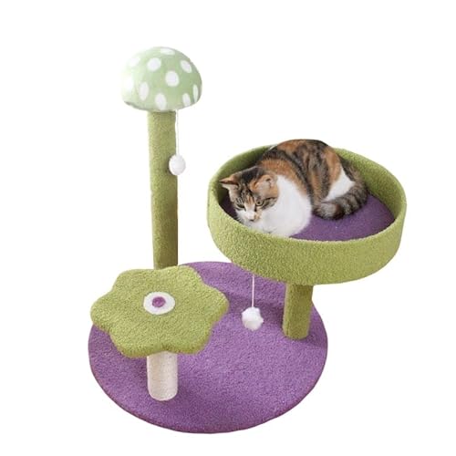 Kratzbaum/Kratzbäume Katze Klettergerüst Pilz Katze Heimtierbedarf Lustiges Katzenkratzbrett Katzenkratzbaum Spielzeug Katzenbedarf Katzen Kratzbäume (Color : Groen) von luckxuan