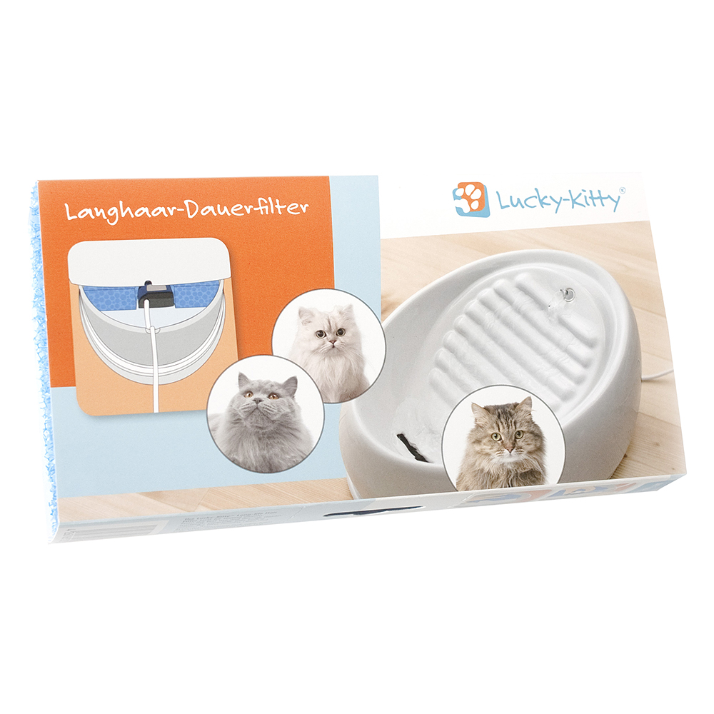 Lucky-Kitty Keramik Trinkbrunnen - Zubehör: Langhaar-Dauerfilter (OHNE Trinkbrunnen) von lucky kitty