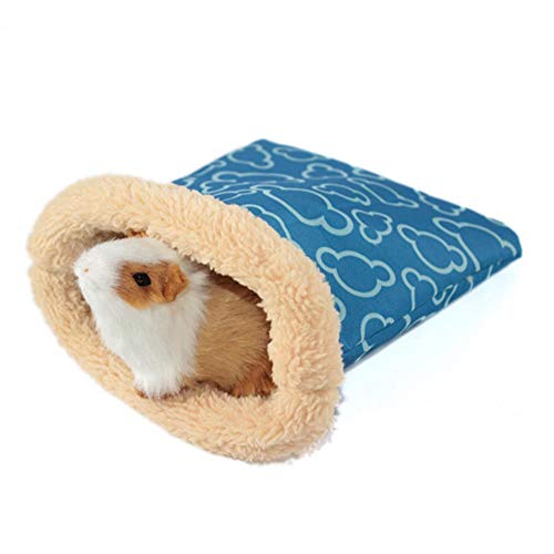 luckything Kuschelsack, Hamsterhaus Winddicht Sack Winter Warm Fleece Kleines Haustier Bett Eichhörnchen Igel Chinchilla Kaninchen Meerschweinchen Schlafsack Nest Hamster Zubehör - Zufällige Farbe von luckything