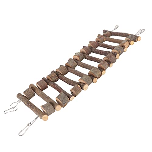 60 cm massives Holz -Haustier Kletterleiter Flexible kaubare Brücke für Papageien Chinchillas kleine Tiere abtrennbare Stahldrahtdesign für Käfigspielplatz (40 cm) von lvifloae