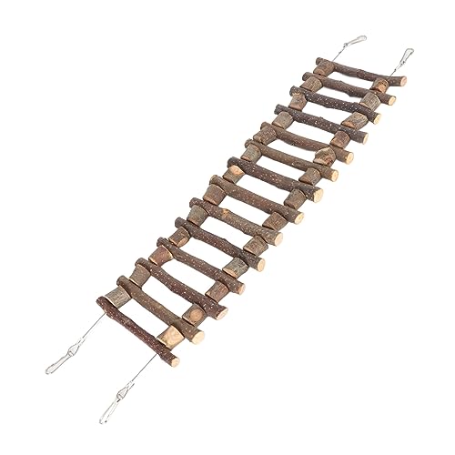 60 cm massives Holz -Haustier Kletterleiter Flexible kaubare Brücke für Papageien Chinchillas kleine Tiere abtrennbare Stahldrahtdesign für Käfigspielplatz (50 cm) von lvifloae