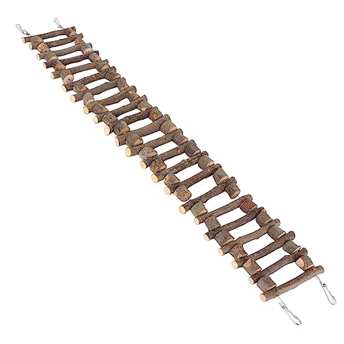 60 cm massives Holz -Haustier Kletterleiter Flexible kaubare Brücke für Papageien Chinchillas kleine Tiere abtrennbare Stahldrahtdesign für Käfigspielplatz (70 cm) von lvifloae