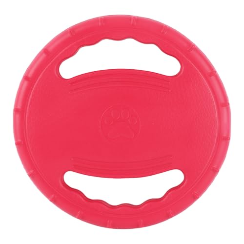 Hundespielzeug aus weichem und elastischen Gummi -Material, das leicht zu reinigen ist, mit quietschendem Design auf beiden Seiten, hohlen Struktur, geeignet für das Haustier von (Rot) von lvifloae
