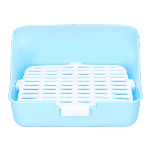 Kleine Haustierkäfig -Toilettenschale Abs Plastik Kaninchen Käfig Hamster Toilettenlecks und Bite Proof Design geeignet für Kaninchen Goldene Hamster abnehmbar und leicht zu (Blau) von lvifloae