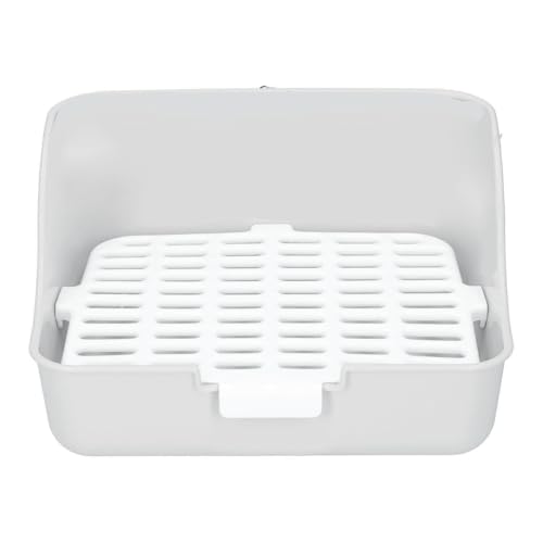 Kleine Haustierkäfig -Toilettenschale Abs Plastik Kaninchen Käfig Hamster Toilettenlecks und Bite Proof Design geeignet für Kaninchen Goldene Hamster abnehmbar und leicht zu (Weiß) von lvifloae