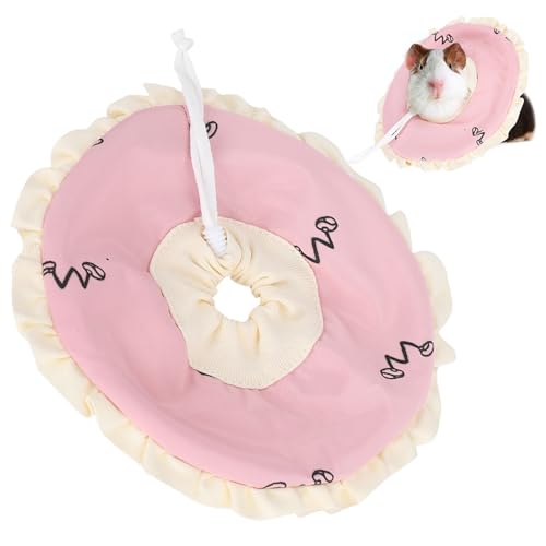 Lvifloae Kleiner Haustier Recovery Collar Weiche Elizabethaner Schutzkegel Verstellbares atmungsaktives Anti -Lick -Halsabzug für Wundversorgung nach Operation bei Meerschweinchen von lvifloae