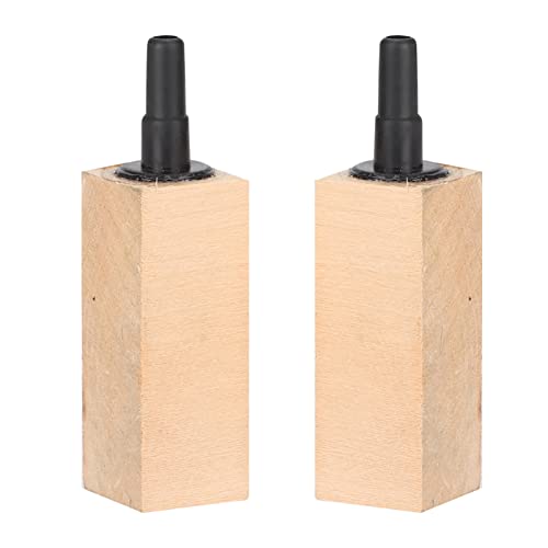 lvifloae 2pcs Holzblasenstein Diffusor Aquarium Fischtank Sauerstoff für Süßwasser Marine Aquarium Mikroporus sogar Sauerstoffausgang Stummes Design (S) von lvifloae