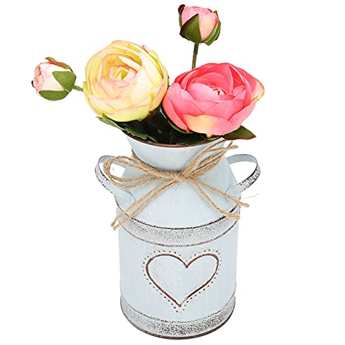 lvifloae Herzvase, einzigartige herzförmige und Seil-Design, Milchkanne aus verzinktem Metall, Landkrug, Eisenvase für drinnen und draußen, Zuhause, Büro, Wohnzimmer, lvifloae Herzvase, einzigartige herzförmige und Seil-Design, Milchkanne aus verzinktem Metall, Landkrug, Eisenvase für drinnen und draußen, Zuhause, Büro, Wohnzimmer, von lvifloae