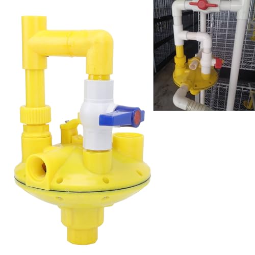 lvifloae Hühnerwasserspender Druckregler Doppelrohr-Rohrregler mit Druck Geflügel Automatischer Wasserspender Wird für die Geflügelzucht verwendet von lvifloae