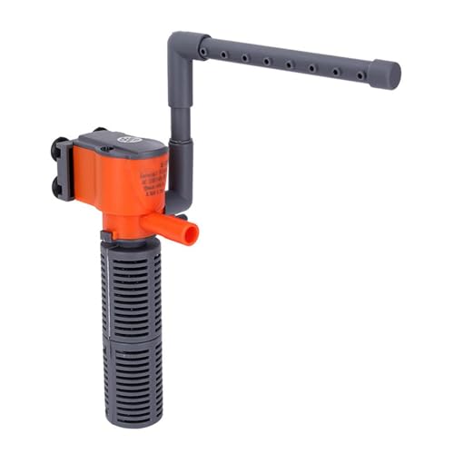 lvifloae Kleiner Aquariumfilter, Mini-Aquarium, 3-in-1, integrierte tauchfähige Sauerstofffiltrationspumpe, Verstellbarer Leistungsfilter mit Saugnäpfen (Mehrfarbig) von lvifloae