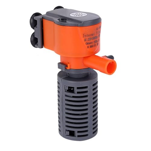 lvifloae Kleiner Aquariumfilter, Mini-Aquarium, 3-in-1, integrierte tauchfähige Sauerstofffiltrationspumpe, Verstellbarer Leistungsfilter mit Saugnäpfen (Mehrfarbig) von lvifloae