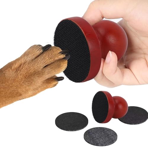 lvifloae Kratzbrett für Hunde, Kratzbrett aus Holz, rund, mit 3 austauschbaren Schleifpapieren für Stress-Nagelschneiden lvifloae Kratzbrett für Hunde, Kratzbrett aus Holz, rund, mit 3 austauschbaren Schleifpapieren für Stress-Nagelschneiden von lvifloae