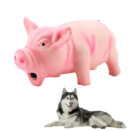 lvifloae Latex Rosa Schweinchen Hundespielzeug Haustier Kauspielzeug für Hunde Welpenspielzeug Angstlinderung für Hundewelpen Kauspielzeug Gummi Quetschgeschenk für Hunde (pink) von lvifloae