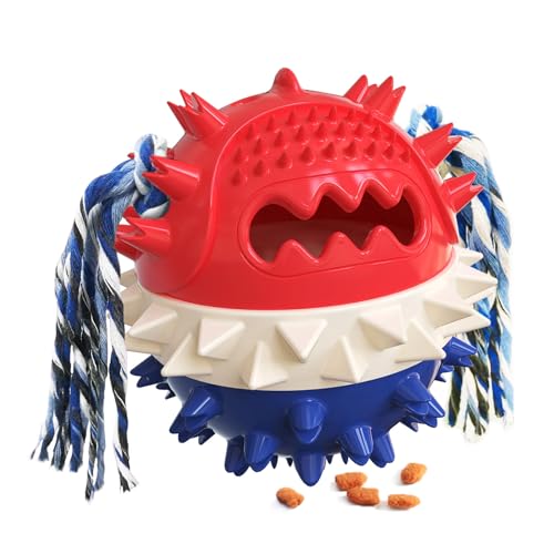 lvifloae Quietschende Hundespielzeug -Snack -Spender Jumping Ball Sound Maker TPA Chew Lindert Angst und Stress interaktives Spielwerkzeug für Haustierfamilien umweltfreundlich und (Blue) von lvifloae