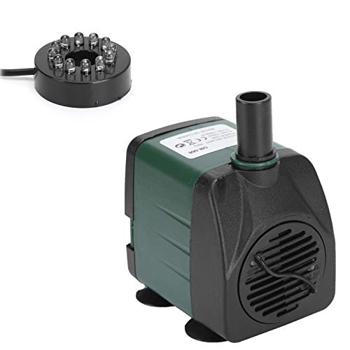 lvifloae Tauchpumpe für Aquarien mit beleuchteter Springbrunnenpumpe, Kleiner Teich, Tauchbrunnen, 110 V, für Wasserspiele, Außenteiche, Aquarien, Fischtanks, USA-Stecker (欧规220V) von lvifloae