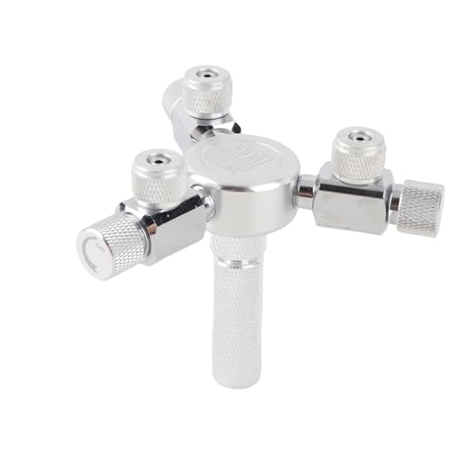 lvifloae W02 02 CO2 Split-Trimmer-Ventil für Aquarium Dual-Kanal-Luftausgangskontrolle Multi-Tank-Synchronisierungsluftversorgungssystem Fischtank Tank Carbon Quellmanagementwerkzeuge (3 Way Outlets) von lvifloae