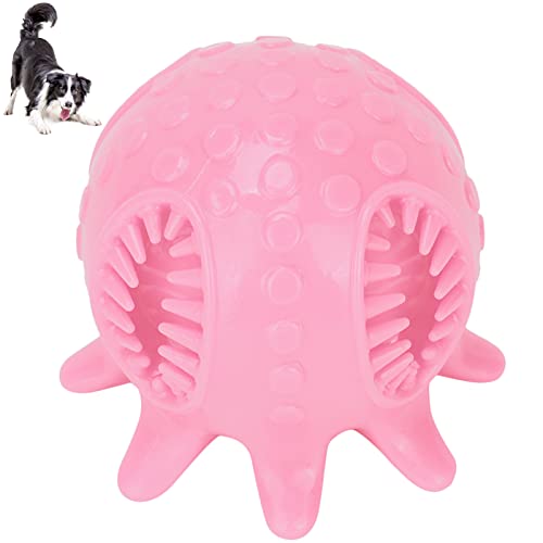 lvifloae behandeln Dispensing hundespielzeug Octopus Form hundezähne putzen kauen Kugel Speicher Dispenser quietschende zahnbürste Biss Spiele Spiele (Rosa) von lvifloae