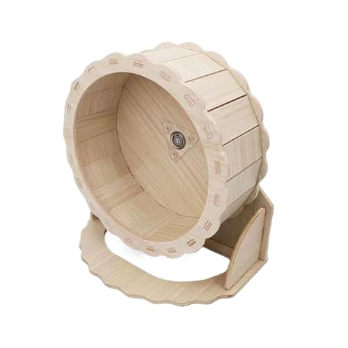 Hamster-Holzrad, Tier-Übungsuntertasse, Haustier-Spinner, leises Lauf-Design, kaufreundliches Material, 22,9 x 22,9 x 13,5 cm, Käfigkletter-Spielbereich von lwxij
