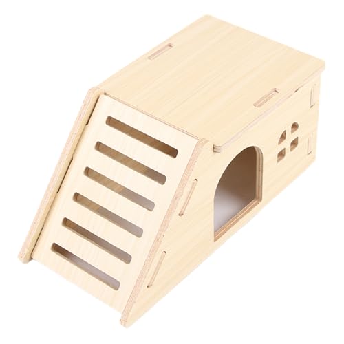 Hamsterhaus aus mit Leiter, Mäusekäfig aus , ausbruchsicherer Lebensraum, leicht sauber zu halten, vielseitiges Design, 17 x 8 x 7 cm, Ruhe- und Spielbereich für kleine Haustiere von lwxij