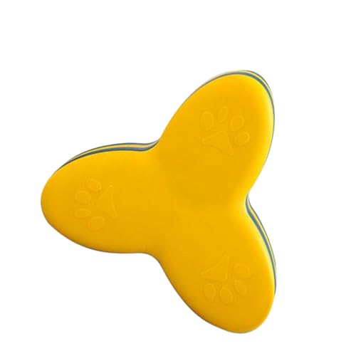 lwxij Hundepuzzle für große Hunde, langsamer Futternapf, Spielzeug zur mentalen Stimulation, 3-lagiges rotierendes Design, Leckerli-Spender-Funktion, Optionen Weiß/Gelb, ideal für Hunde großer Rassen von lwxij