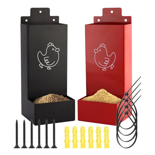 Hühner Grit Futterautomat | 2 Stück Austernschalen & Grit Spender | Tragbarer Automatische Tröge Hühnerstall Zubehör Für Enten Hühner Und Anderes Geflügel Hühner Grit Futterautomat | 2 Stück Austernschalen & Grit Spender | Tragbarer Automatische Tröge Hühnerstall Zubehör Für Enten Hühner Und Anderes Geflügel von lyanny