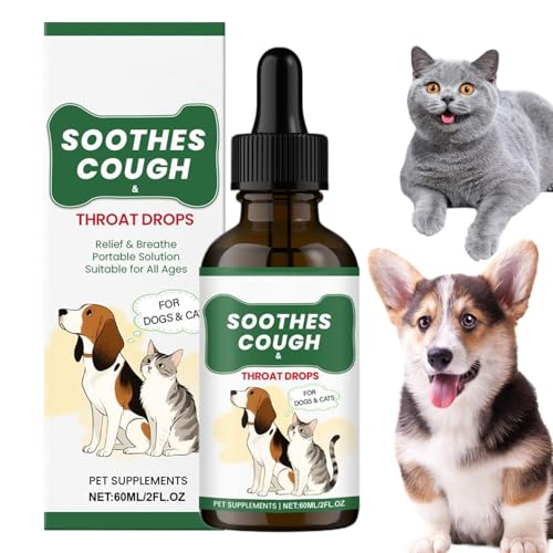 lyanny Hund Hustensaft - 60ml Tropfen Nahrungsergänzung - Schnell Aufnehmbare Flüssige Körperpflege Für Hunde Katzen Morgeneinnahme Zuhause Reise Nach Dem Tägliche Routine von lyanny