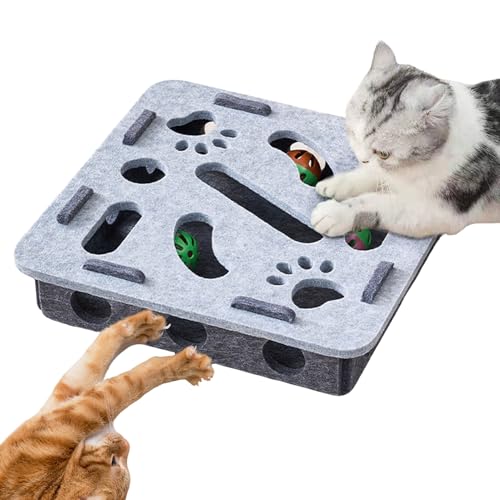 lyanny Katzen-Puzzle-Spielzeug, Interaktives Katzenspielzeug, Labyrinth Puzzle Box Denkspiel Sensorik Aktivität für Wohnungskatzen Bewegung Geistige Anregung lyanny Katzen-Puzzle-Spielzeug, Interaktives Katzenspielzeug, Labyrinth Puzzle Box Denkspiel Sensorik Aktivität für Wohnungskatzen Bewegung Geistige Anregung von lyanny
