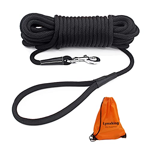 lynxking Hundeleine Schleppleine für Hunde Reflektierend Trainingsleine 9m Ausbildungsleine mit Karabinerhaken Nylon Lange Seil für kleine, mittelgroße große Hunde mit Griff von lynxking