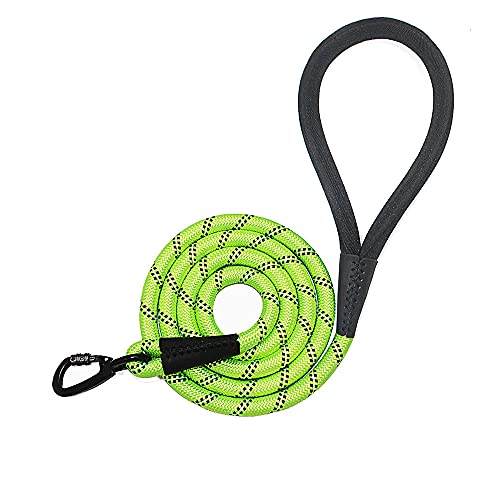 lynxking hundeleine reflektierende 180cm schleppleine zum Reinschlüpfen retrieverleine mit zugstopp Hund Leine Dog Leash mit Gepolsterter Griff zum Trainieren und Gassi gehen Reinschlüpfen von lynxking